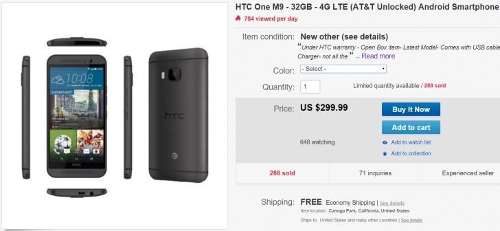 Fotografía - [Trato Alerta] Open Box AT & T desbloqueado HTC uno M9 Down To $ 299 en eBay